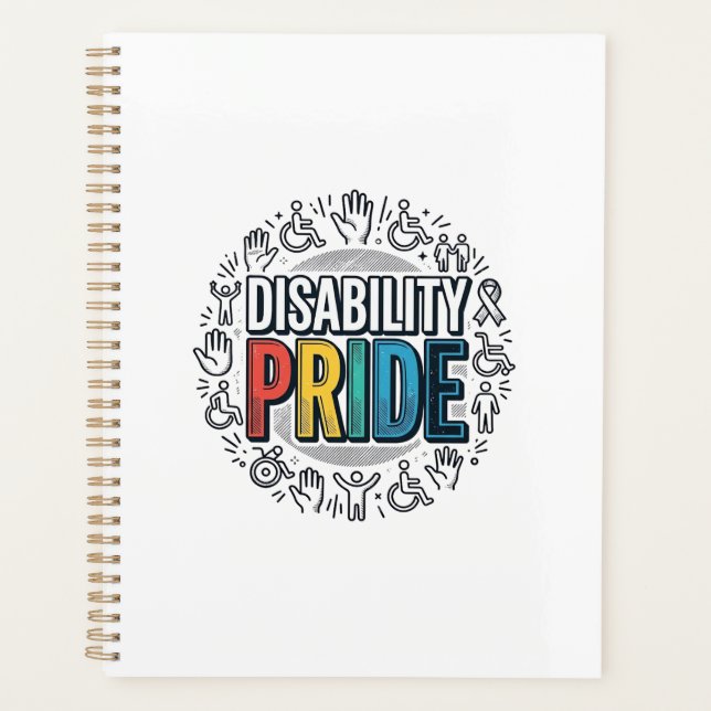 Disability Pride Vintage Inclusive Awareness Shirt Planner (Front)