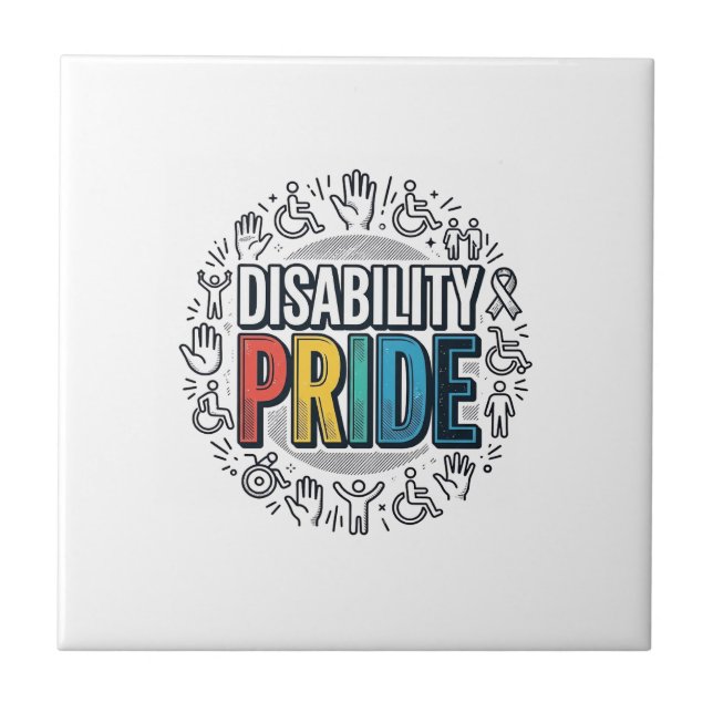 Disability Pride Vintage Inclusive Awareness Shirt Tile (Front)