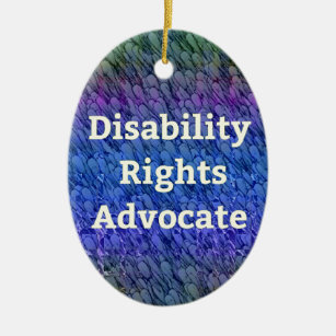 Disability Rights Advocate Multi-Colour Layers Ceramic Tree Decoration