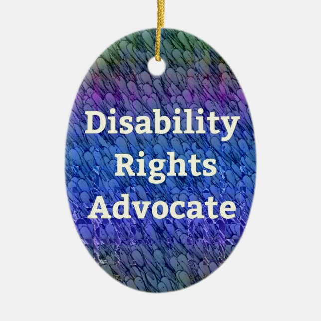 Disability Rights Advocate Multi-Colour Layers Ceramic Tree Decoration (Front)