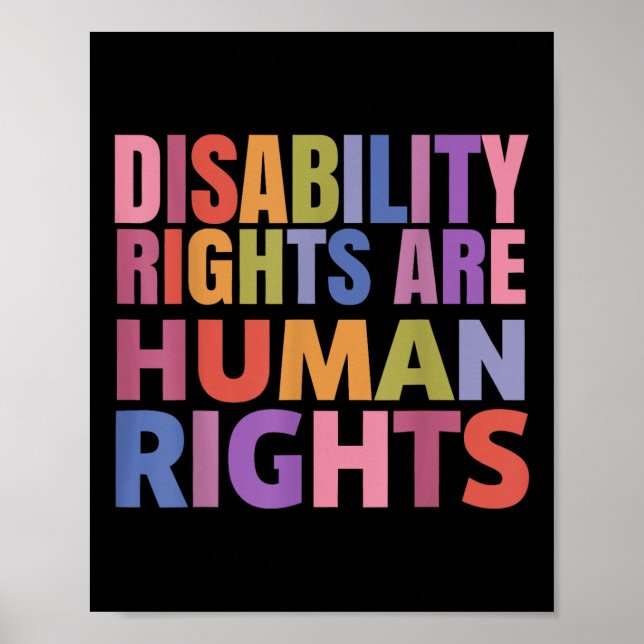 Disability Rights Are Human Rights Equality Trans  Poster (Front)