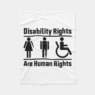 Disability Rights Are Human Rights Square Fleece Blanket