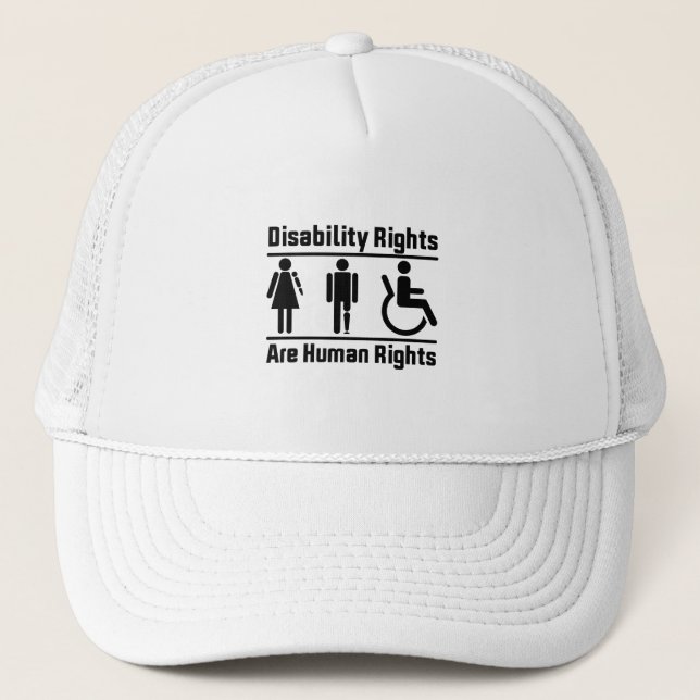 Disability Rights Are Human Rights Trucker Hat (Front)