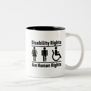 Disability Rights Are Human Rights Two-Tone Coffee Mug