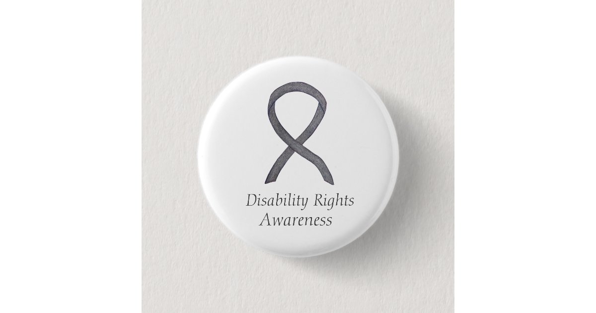 Disability Rights Awareness Ribbon Custom Pin Zazzle