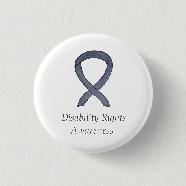 Disability Rights Awareness Ribbon Custom Pin | Zazzle