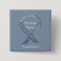 Disability Rights Awareness Ribbon Custom Pin