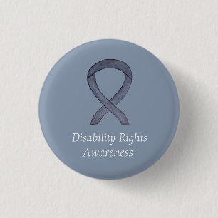 Disability Rights Awareness Ribbon Custom Pin