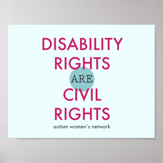 Disability Rights Poster | Zazzle.co.uk
