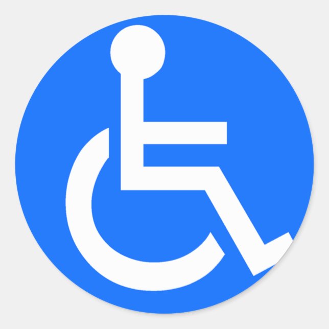 Disability Symbol Classic Round Sticker (Front)