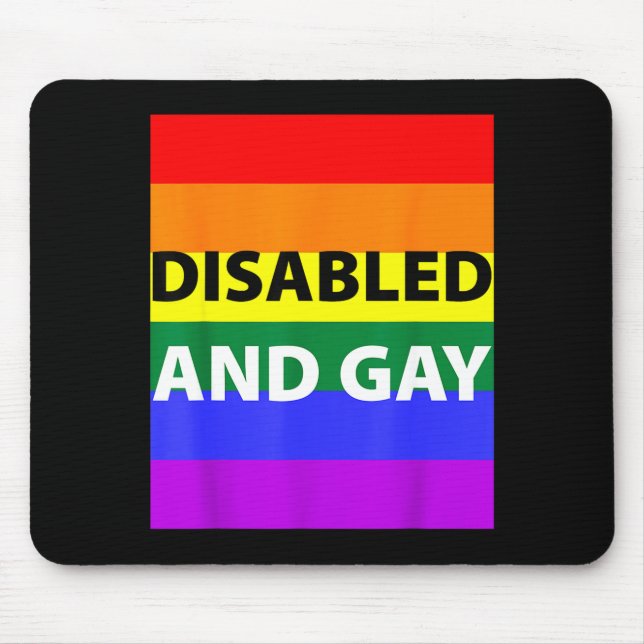 Disabled And Gay Funny For Men Women  Mouse Mat (Front)