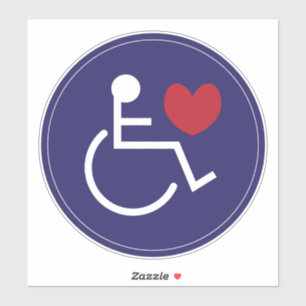 Disabled Car Sticker Love Handicapped Blue
