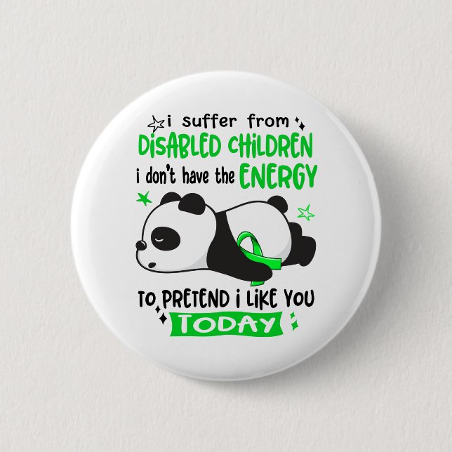 Disabled Children Awareness Month Ribbon Gifts 6 Cm Round Badge (Front)