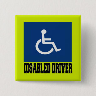 Disabled Driver 15 Cm Square Badge