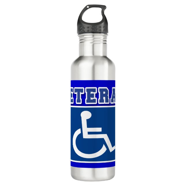 Disabled Handicapped Veteran 710 Ml Water Bottle (Front)