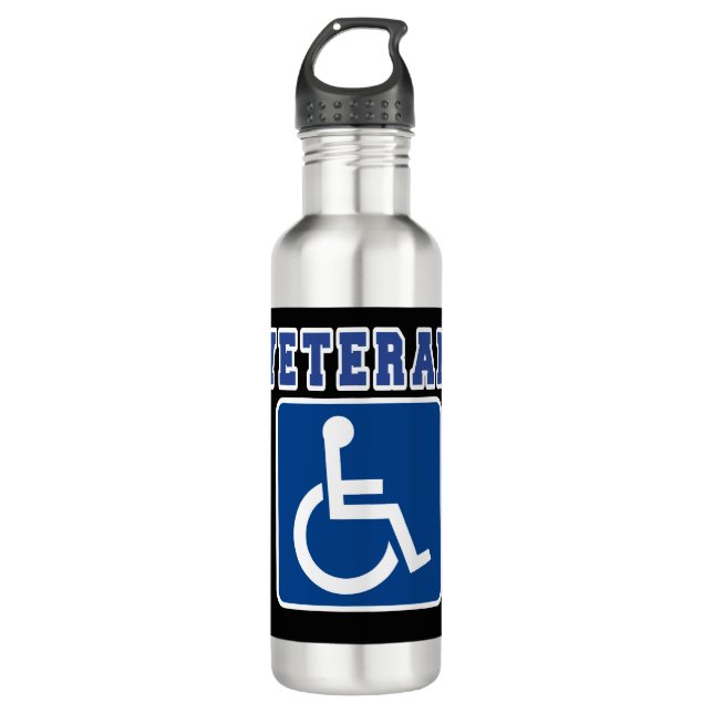 Disabled Handicapped Veteran 710 Ml Water Bottle (Front)