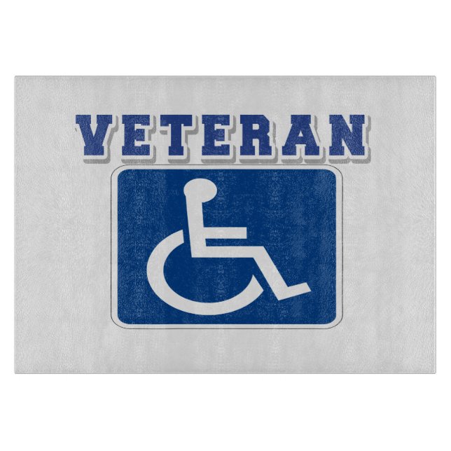 Disabled Handicapped Veteran Cutting Board (Front)
