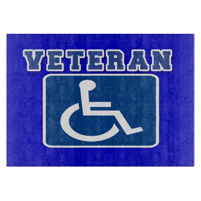 Disabled Handicapped Veteran Cutting Board (Front)