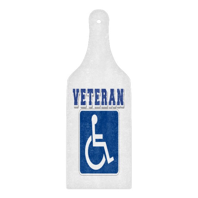 Disabled Handicapped Veteran Cutting Board (Front)