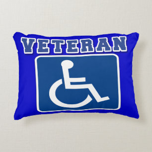 Disabled Handicapped Veteran Decorative Cushion