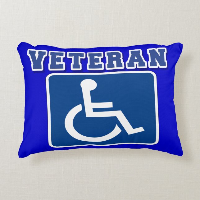 Disabled Handicapped Veteran Decorative Cushion (Front)