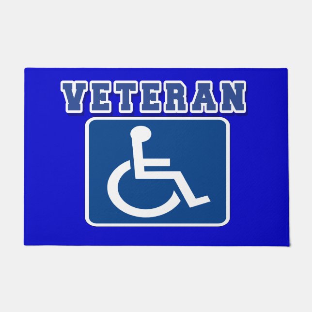 Disabled Handicapped Veteran Doormat (Front)