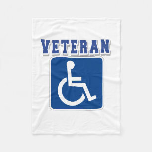 Disabled Handicapped Veteran Fleece Blanket