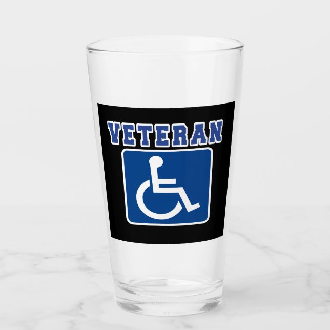 Disabled Handicapped Veteran Glass (Front)