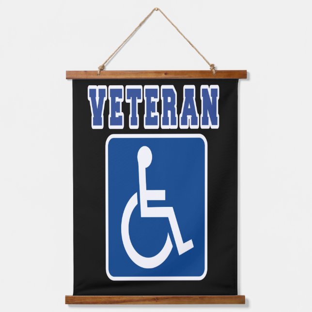 Disabled Handicapped Veteran Hanging Tapestry (Front)