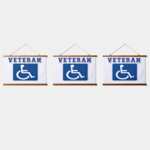 Disabled Handicapped Veteran Hanging Tapestry