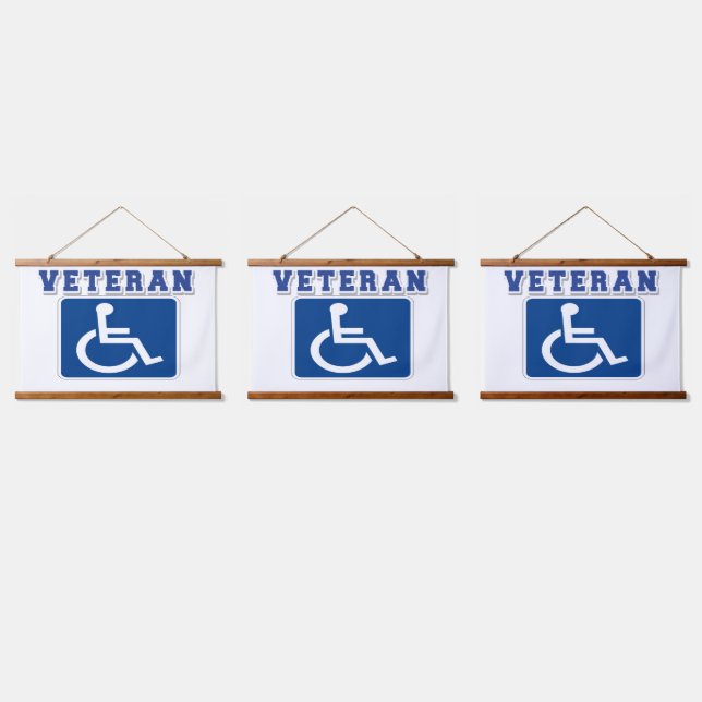 Disabled Handicapped Veteran Hanging Tapestry (Triple)