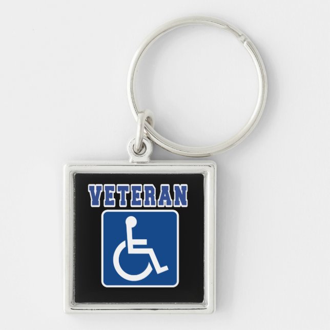 Disabled Handicapped Veteran Key Ring (Front)