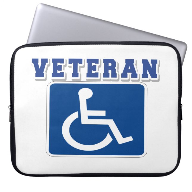 Disabled Handicapped Veteran Laptop Sleeve (Front)