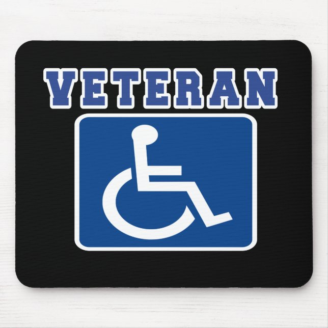 Disabled Handicapped Veteran Mouse Mat (Front)