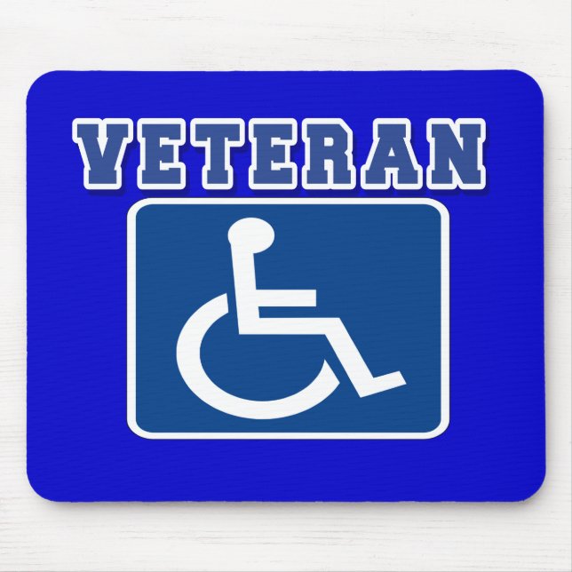 Disabled Handicapped Veteran Mouse Mat (Front)
