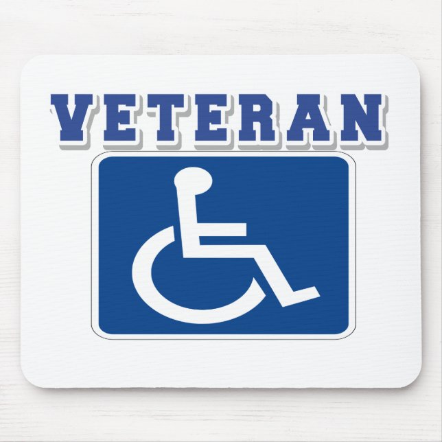 Disabled Handicapped Veteran Mouse Mat (Front)