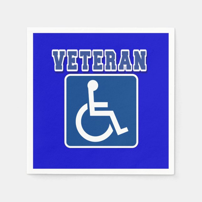 Disabled Handicapped Veteran Napkin (Front)