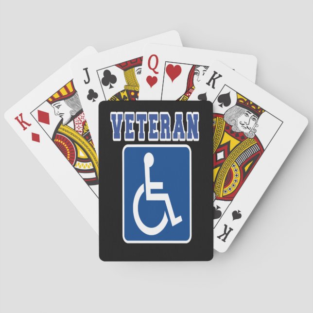 Disabled Handicapped Veteran Playing Cards (Back)