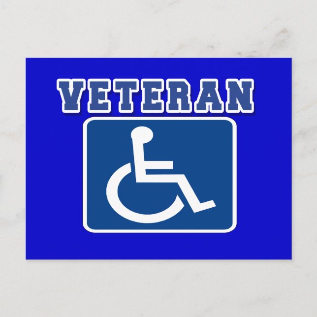 Disabled Handicapped Veteran Postcard (Front)