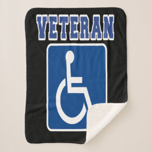 Disabled Handicapped Veteran Sherpa Blanket