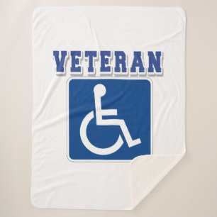 Disabled Handicapped Veteran Sherpa Blanket