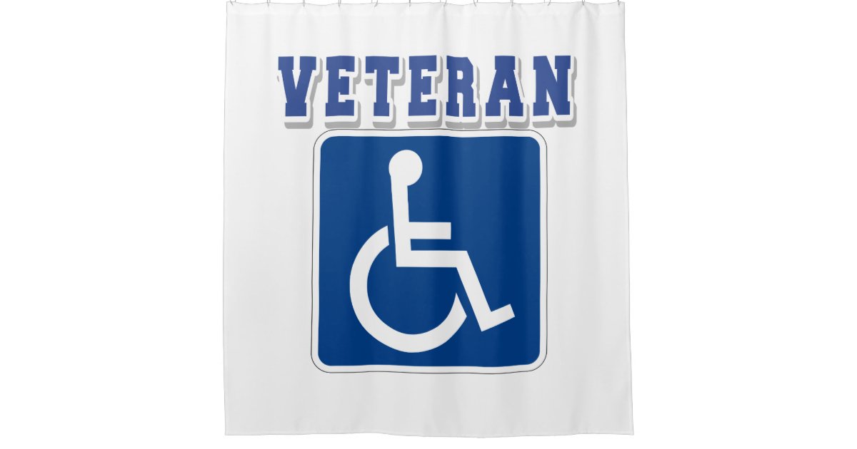 Disabled Handicapped Veteran Shower Curtain Zazzle