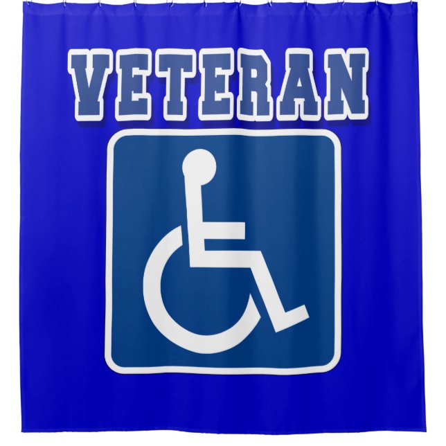 Disabled Handicapped Veteran Shower Curtain (Front)