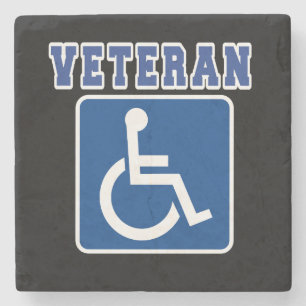 Disabled Handicapped Veteran Stone Coaster