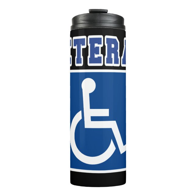 Disabled Handicapped Veteran Thermal Tumbler (Front)