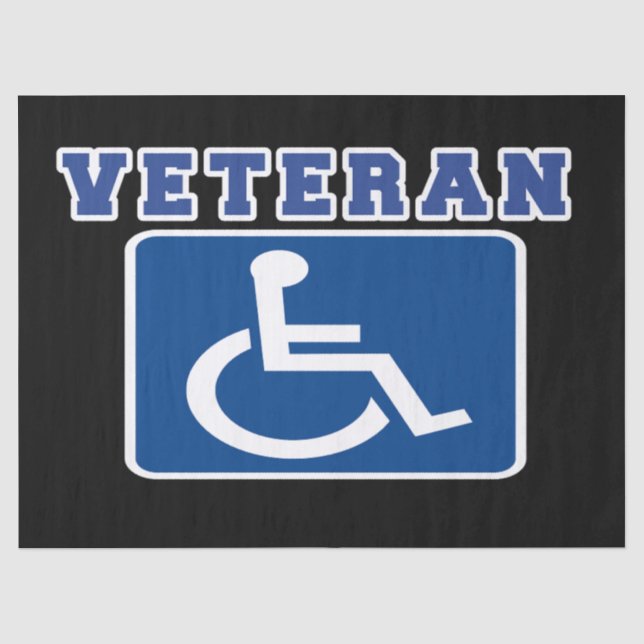 Disabled Handicapped Veteran Tissue Paper (Front)
