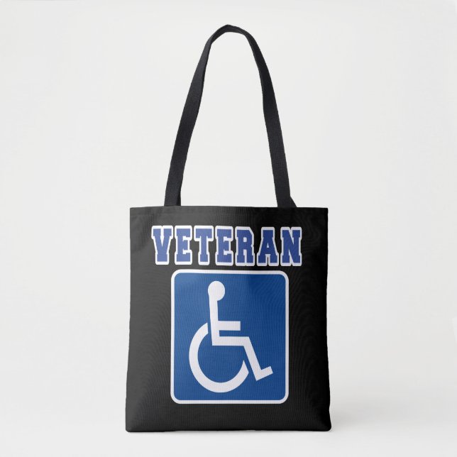 Disabled Handicapped Veteran Tote Bag (Front)