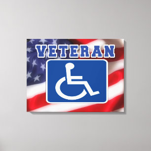 Disabled Handicapped Veteran USA Canvas Print