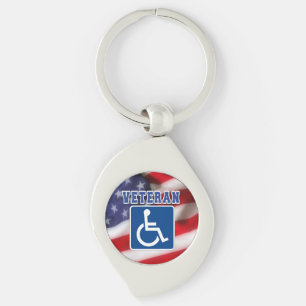 Disabled Handicapped Veteran USA Key Ring
