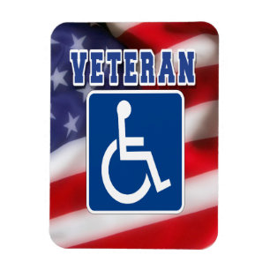 Disabled Handicapped Veteran USA Magnet
